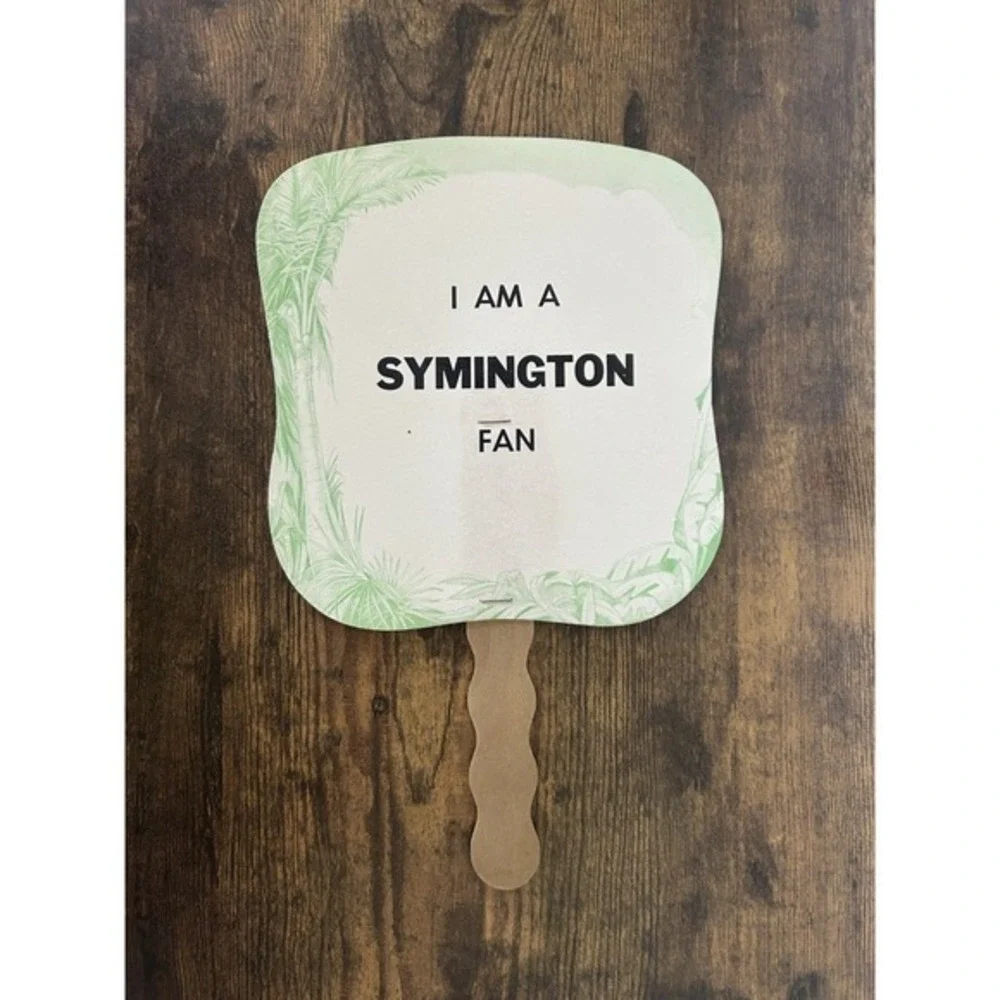 RARE Vintage Advertising Hand Fan I‎ Am A Symingron Fan